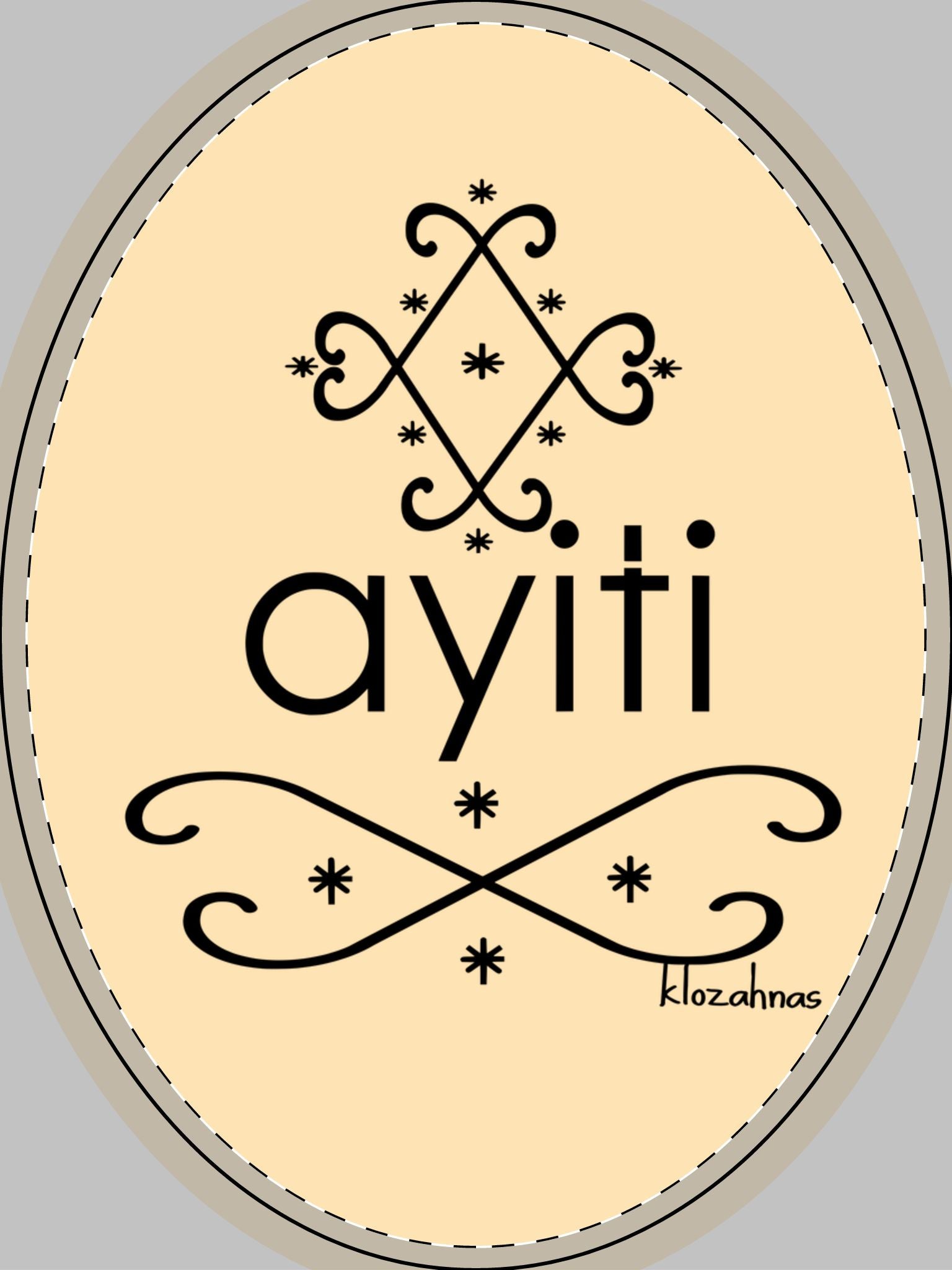 Ayiti Oval Pendant — Haitian Heritage Oval Pendant Necklace