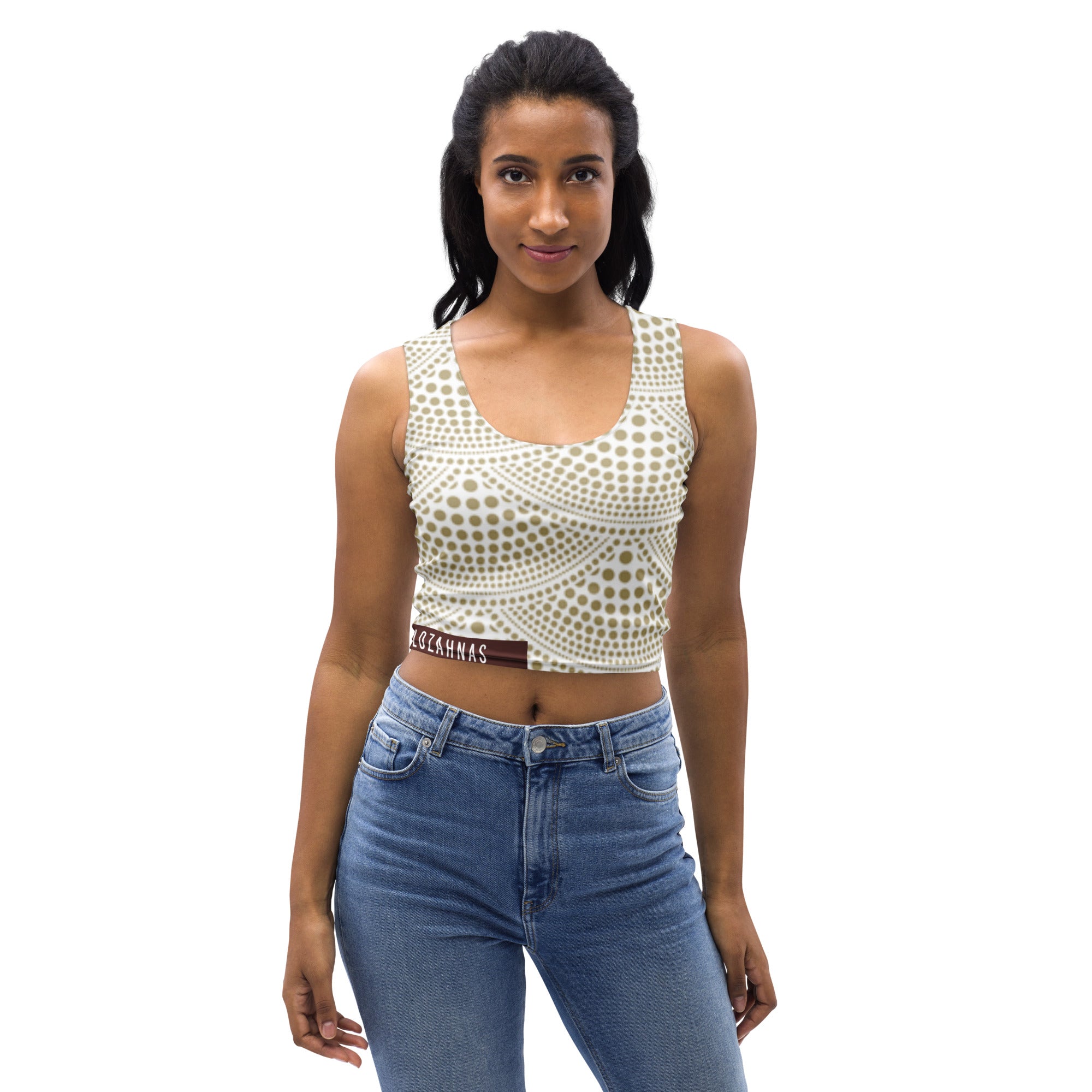 Brown Strip Crop Top
