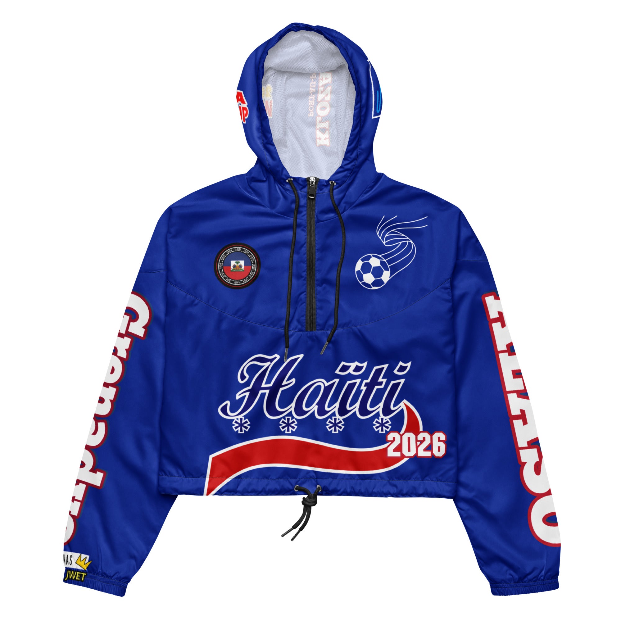 Klozahnas “Haiti 1974–2026” Women’s Cropped Windbreaker