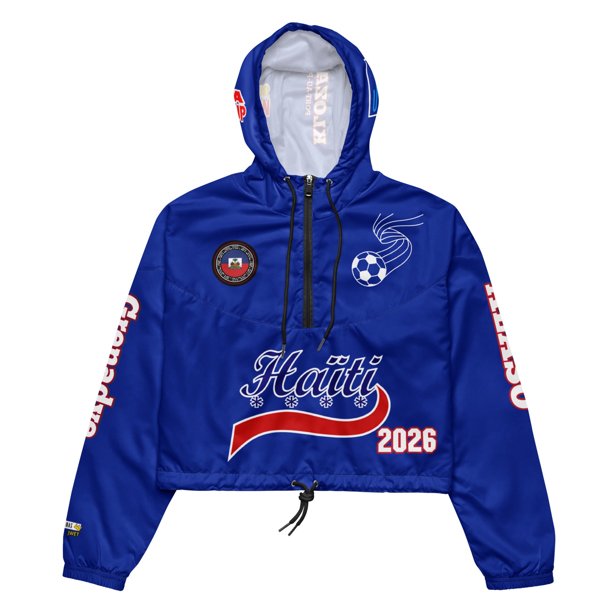 Klozahnas “Haiti 1974–2026” Women’s Cropped Windbreaker