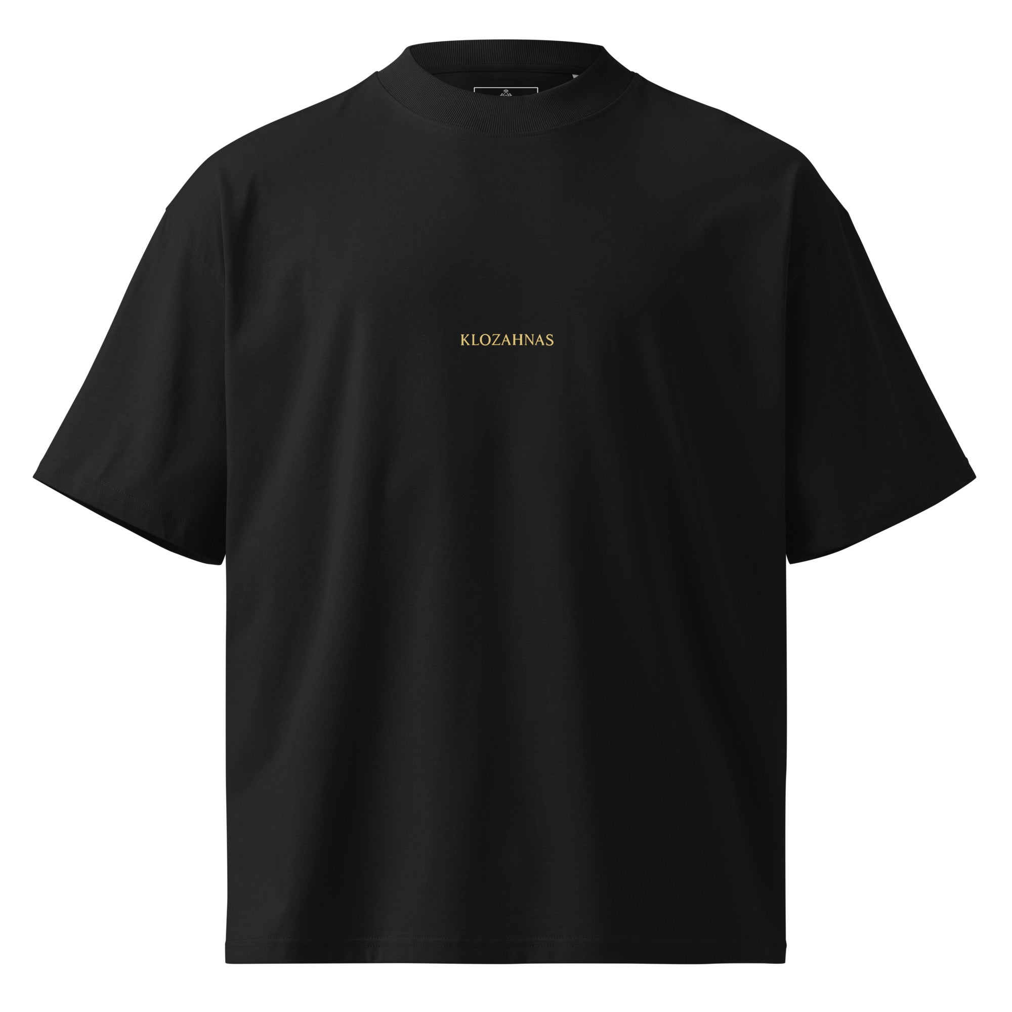 Unisex organic oversized high neck t-shirt
