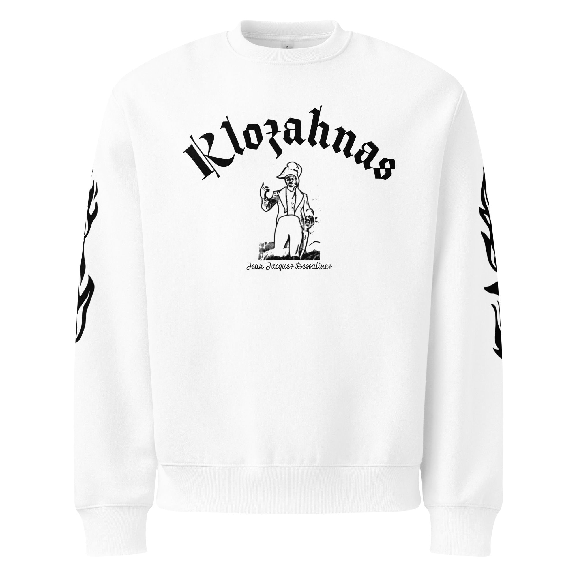 Klozahnas Oversized “Legacy Luxe” Sweatshirt-Jean-Jacques Dessalines E Klozahnas Oversized “Legacy Luxe” Sweatshirt-Jean-Jacques Dessalines E
