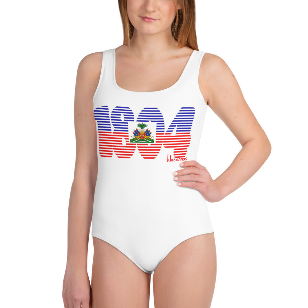 1804 All-Over Print Youth Swimsuit