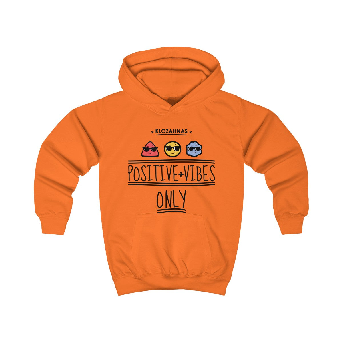 positive vibes kids hoodie