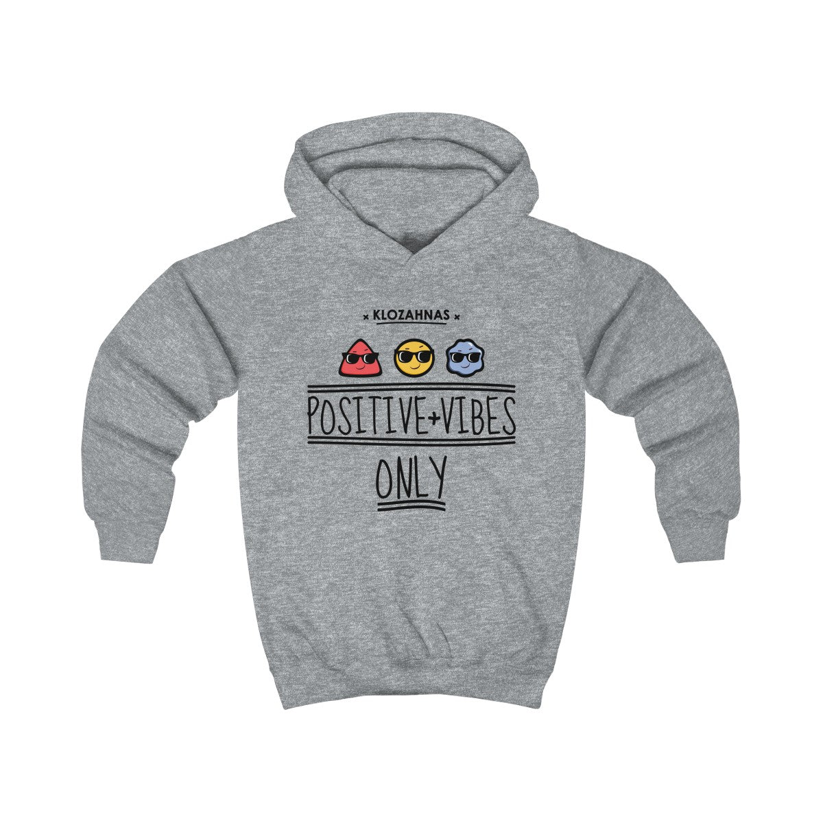 positive vibes kids hoodie