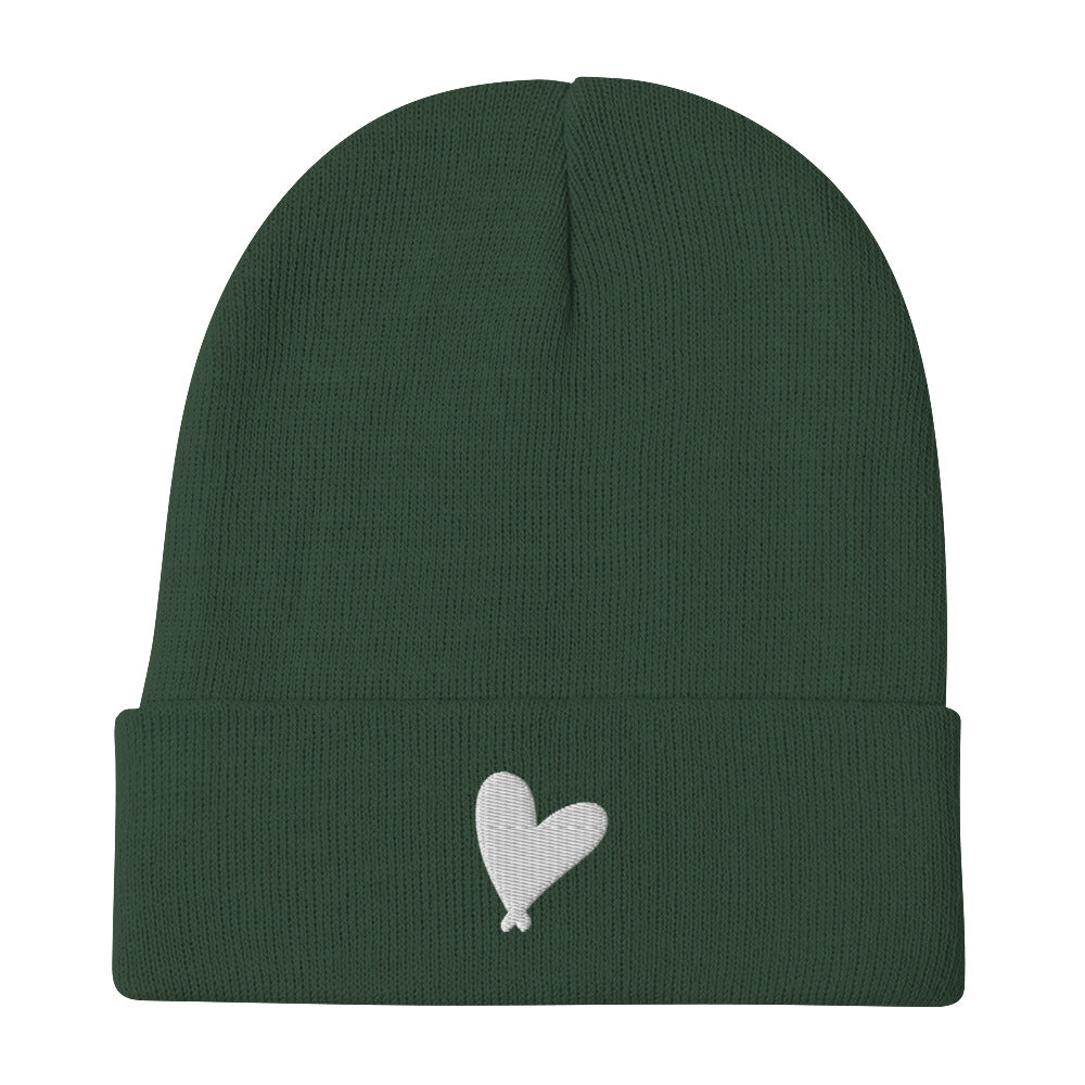 Heart Embroidered Beanie – Klozahnas