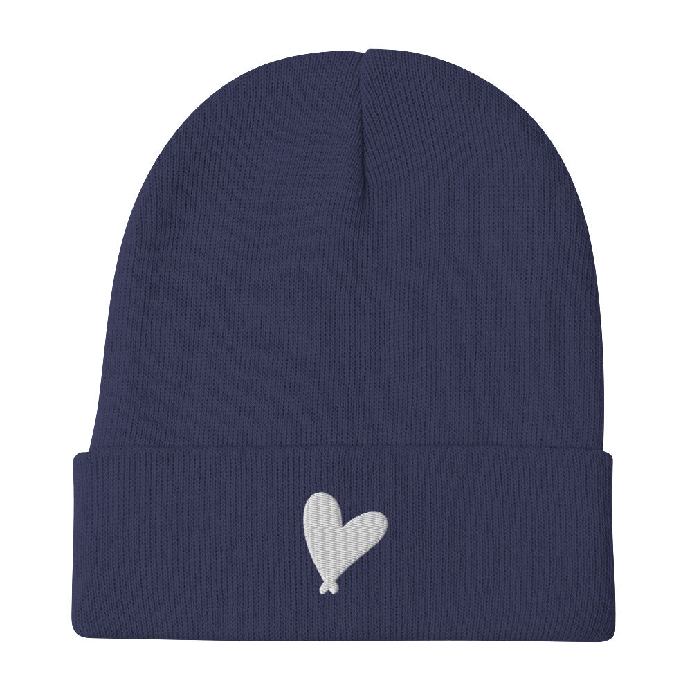 Heart Embroidered Beanie