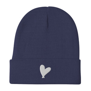 Heart Embroidered Beanie