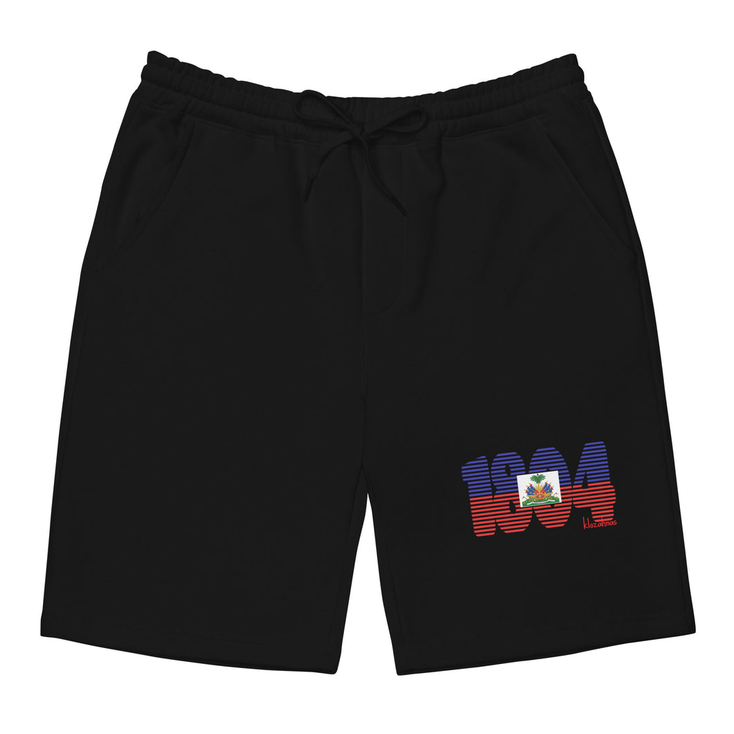 1804 Haitian Flag Men's Fleece Shorts