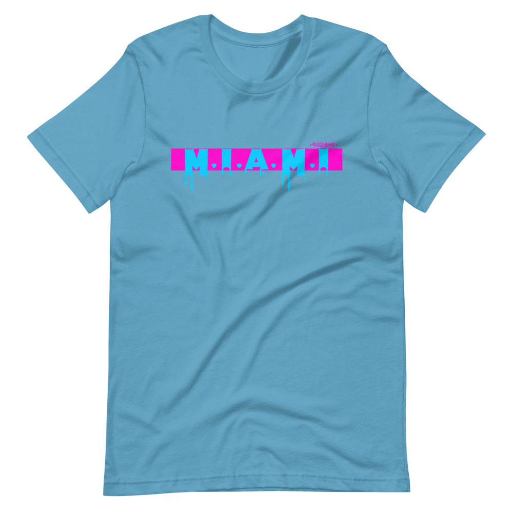 Printful Miami Drip T-Shirt - Heat Colors - Klozahnas Pink / L