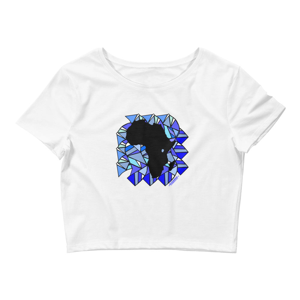 Africa Women Crop Top - Blue