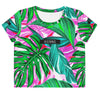 Tropical Leaves Crop Tee