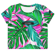 Load image into Gallery viewer, Tropical Leaves Crop Tee
