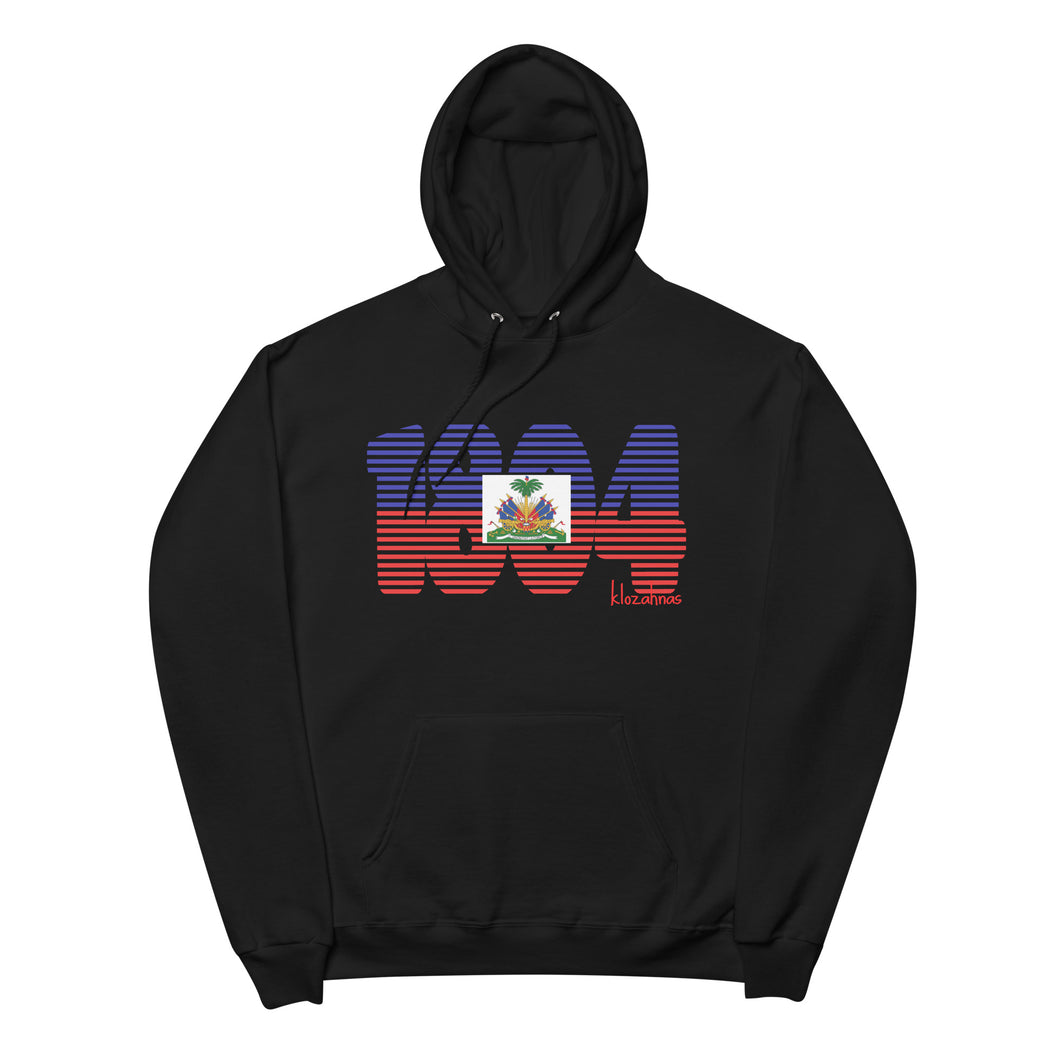 1804 Haitian Flag Fleece Hoodie