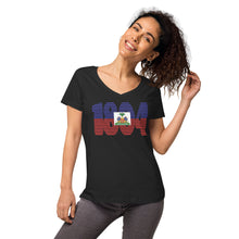 Load image into Gallery viewer, Women’s 1804 fitted v-neck t-shirt
