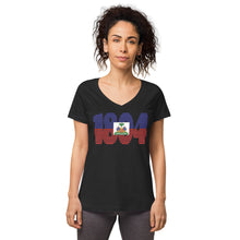 Load image into Gallery viewer, Women’s 1804 fitted v-neck t-shirt
