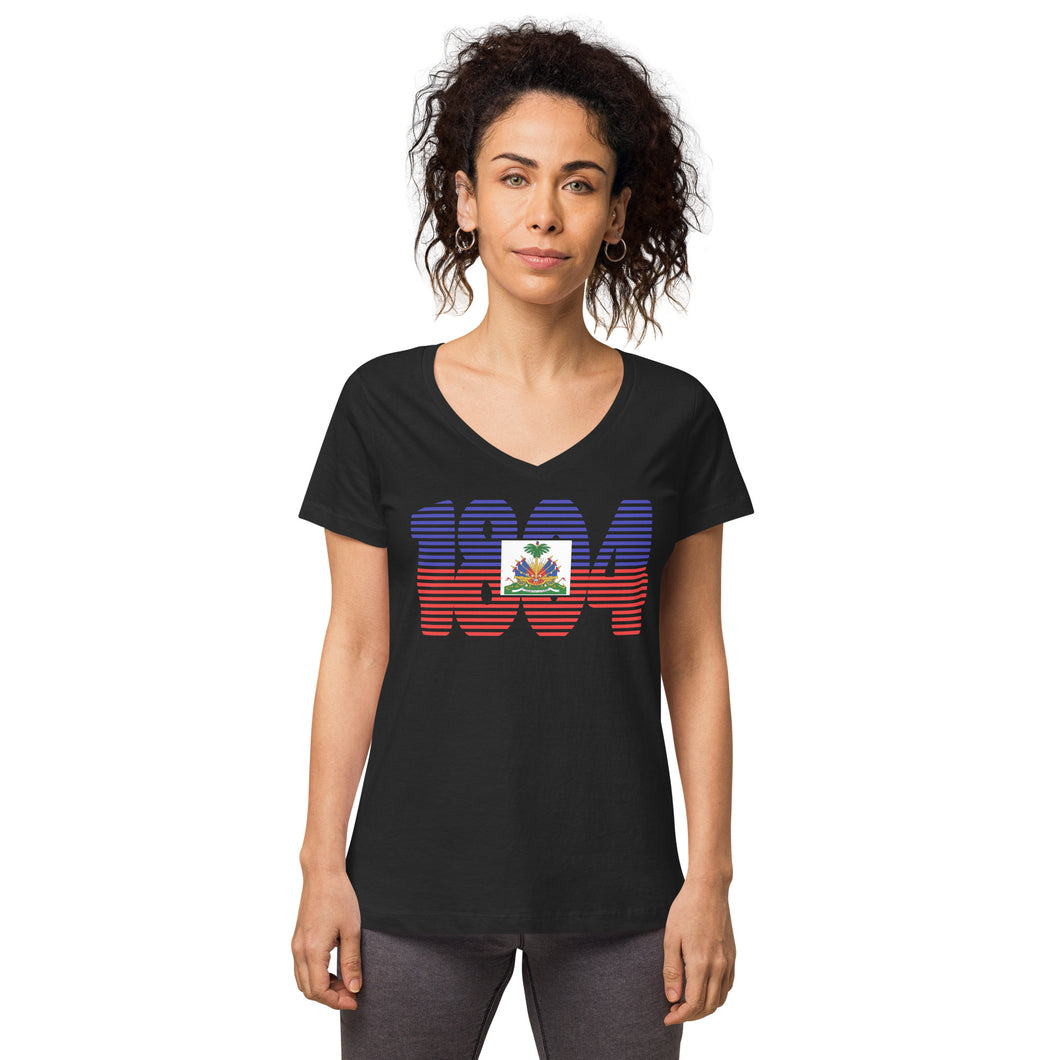 Women’s 1804 fitted v-neck t-shirt