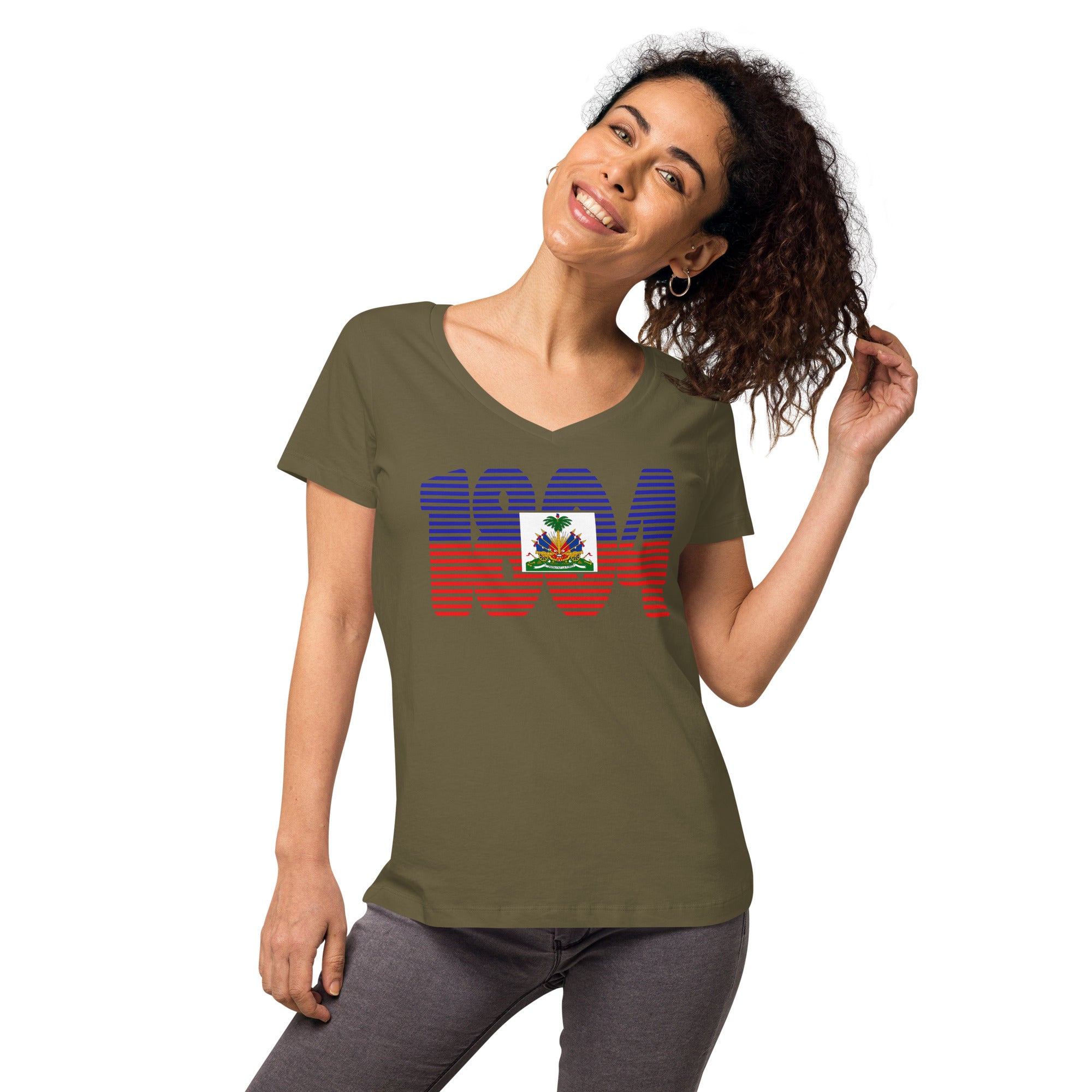 Women’s 1804 fitted v-neck t-shirt