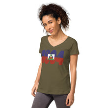 Load image into Gallery viewer, Women’s 1804 fitted v-neck t-shirt
