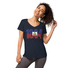 Load image into Gallery viewer, Women’s 1804 fitted v-neck t-shirt

