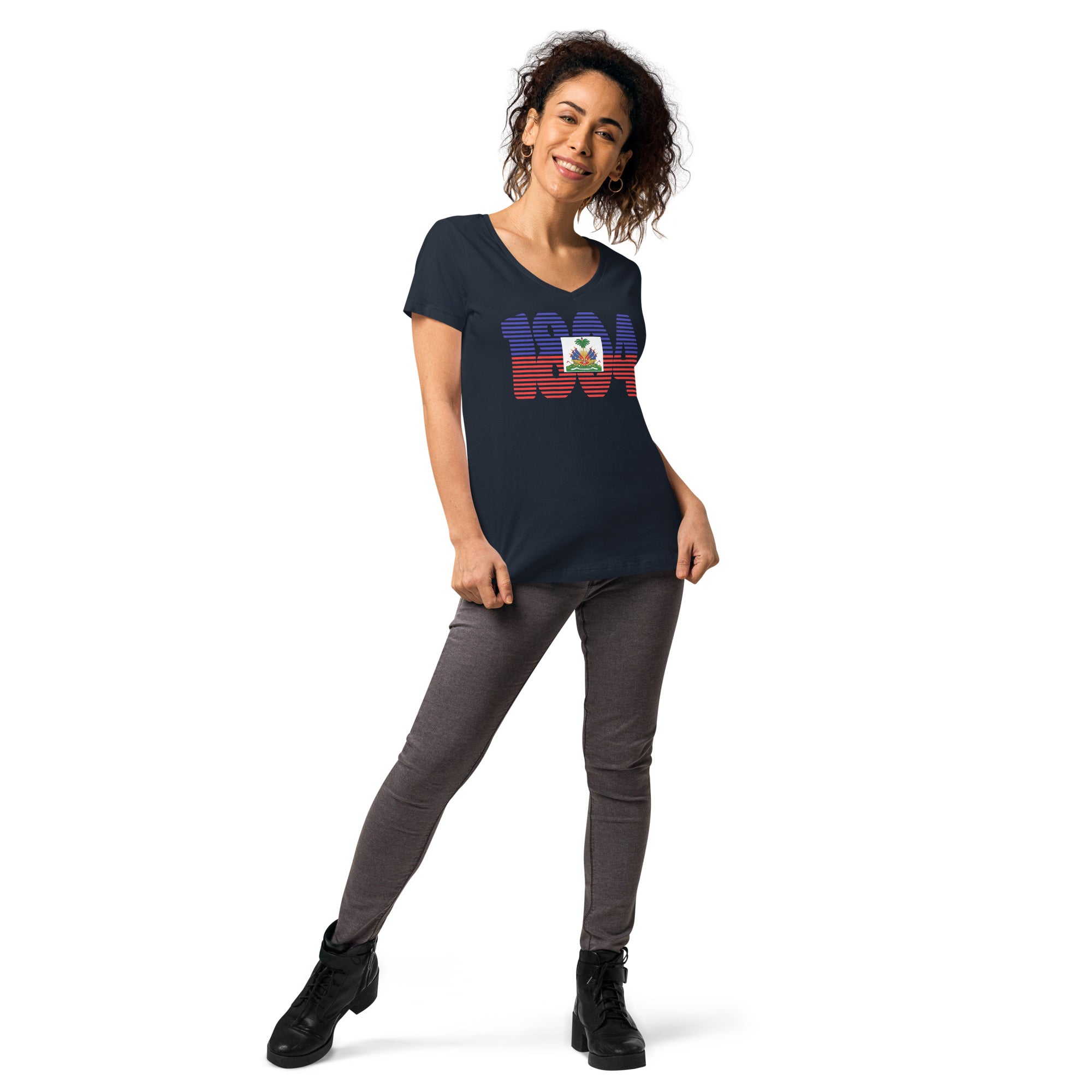 Women’s 1804 fitted v-neck t-shirt