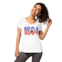 Load image into Gallery viewer, Women’s 1804 fitted v-neck t-shirt
