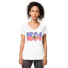 Load image into Gallery viewer, Women’s 1804 fitted v-neck t-shirt
