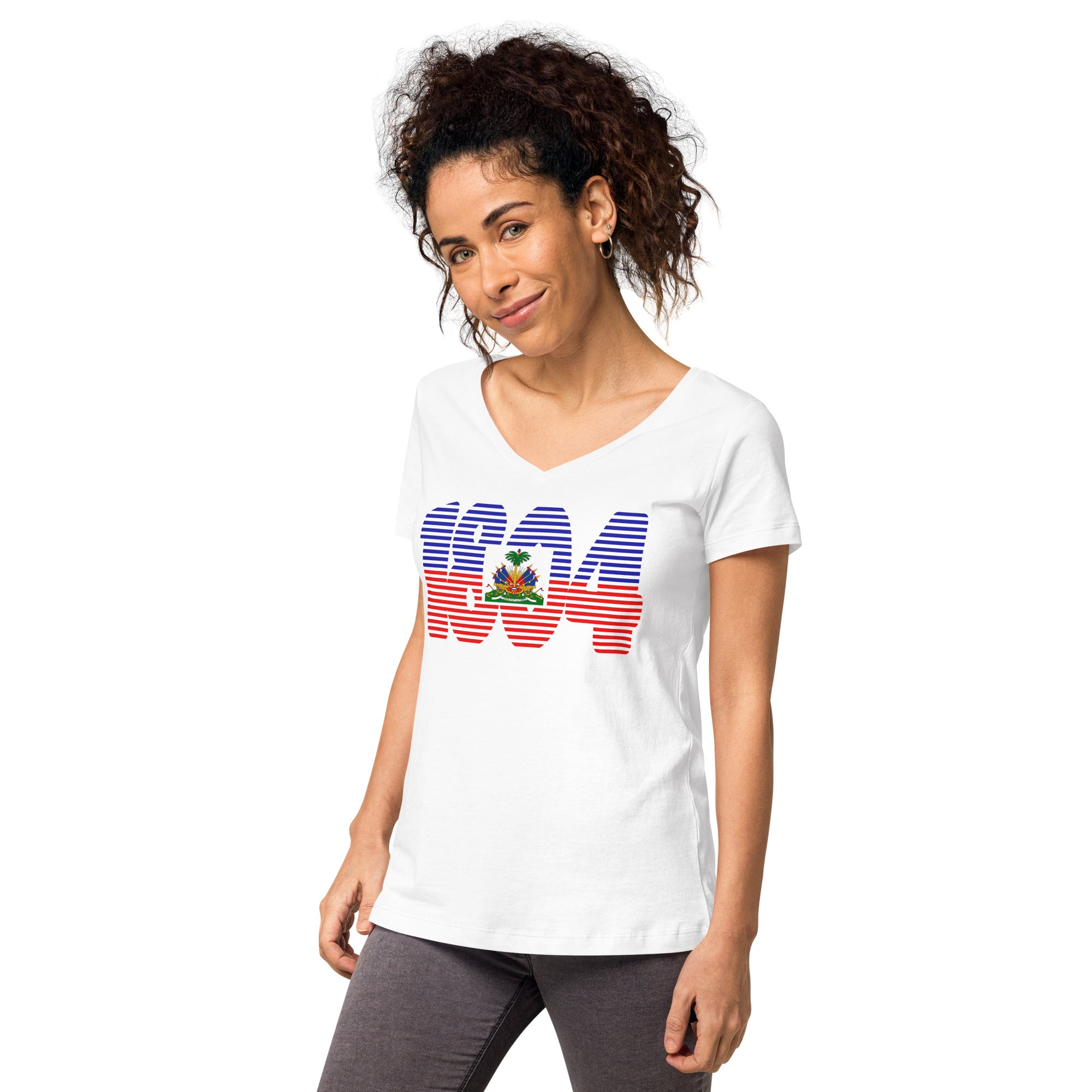 Women’s 1804 fitted v-neck t-shirt